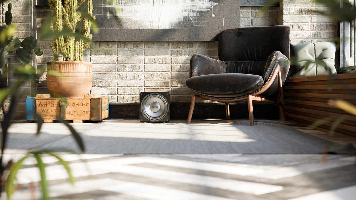 Caisson de basses compact SVS SB-1000 Pro finition laque noire piano – subwoofer clos 325W avec haut-parleur de 12 pouces pour Hi-Fi et home cinéma