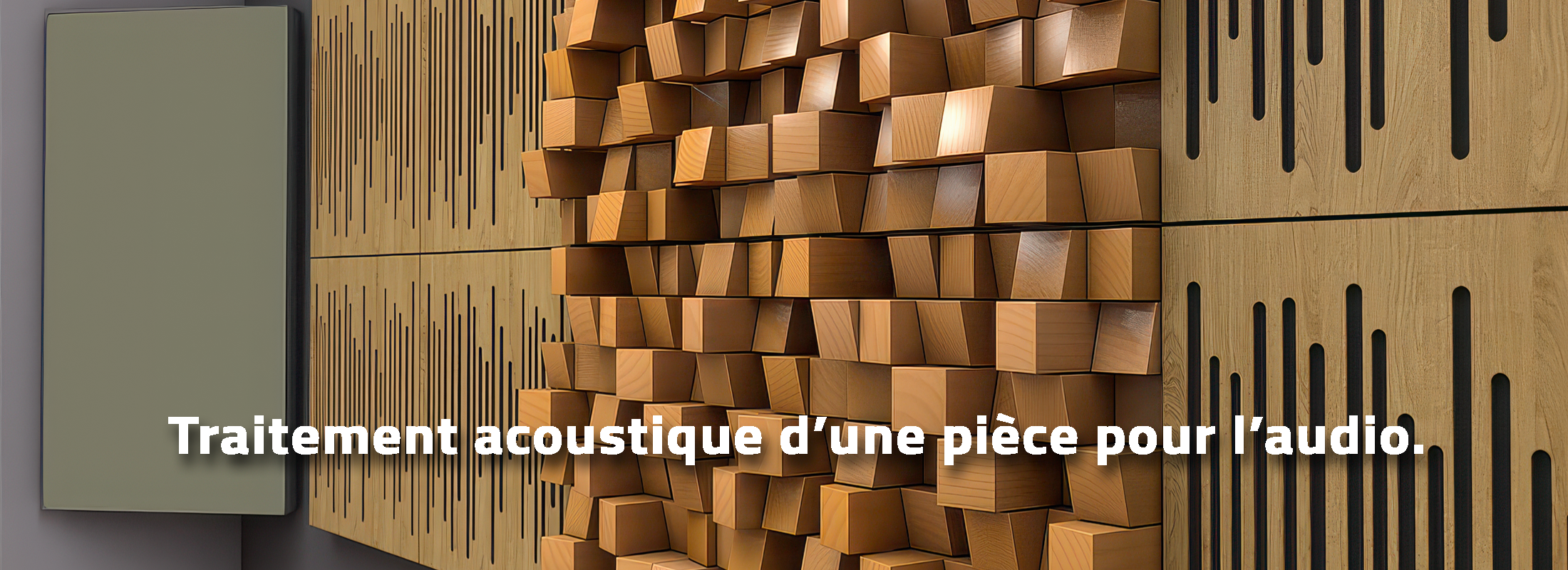 Traitement acoustique d’une pièce pour l’audio.