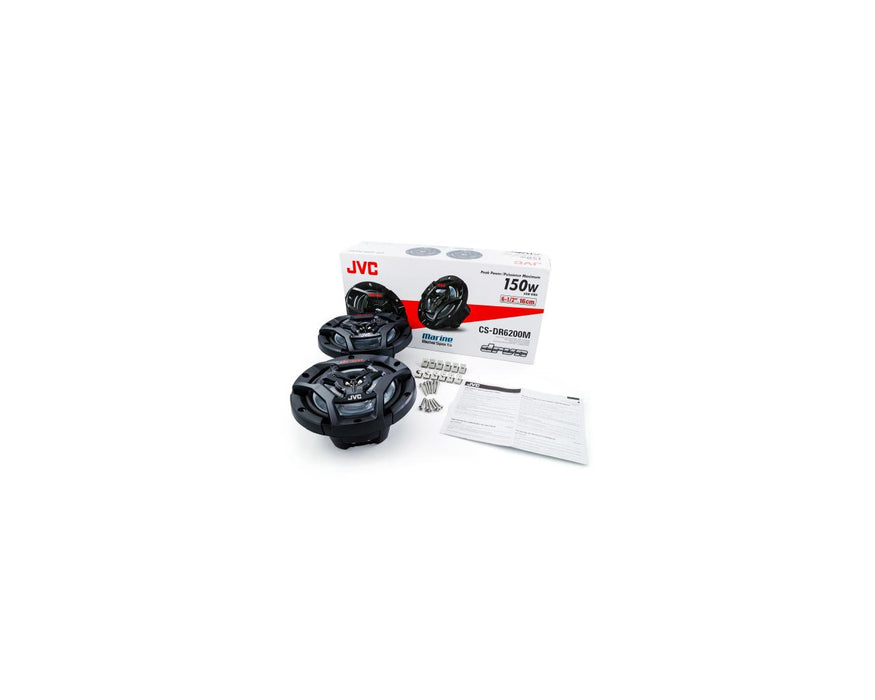 JVC CS-DR6200M | Haut-parleurs 6'' 1/2 2 voies 150Watts Résistant à l'eau