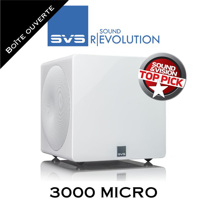 SVS 3000 Micro - Caisson de basses 800W avec 2 haut-parleurs de graves 8'' (Boîte ouverte)