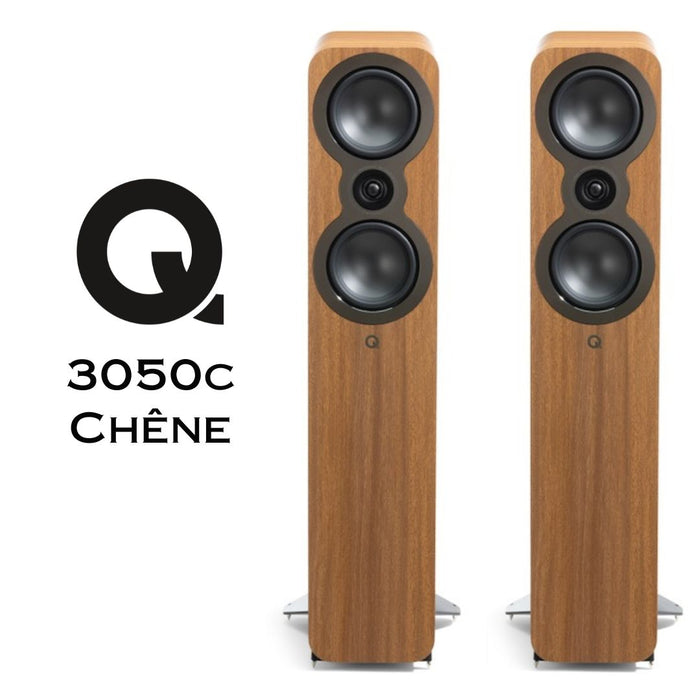 Q Acoustics 3050c | Enceintes colonne avec 2 HP de basses de 5.5''