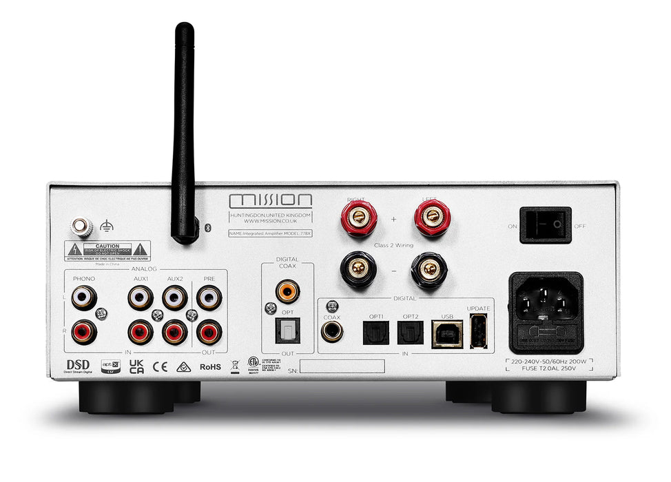 Mission 778X | Amplificateur stéréo intégré 65Watts/canal, DAC, Bluetooth, PhonoMM