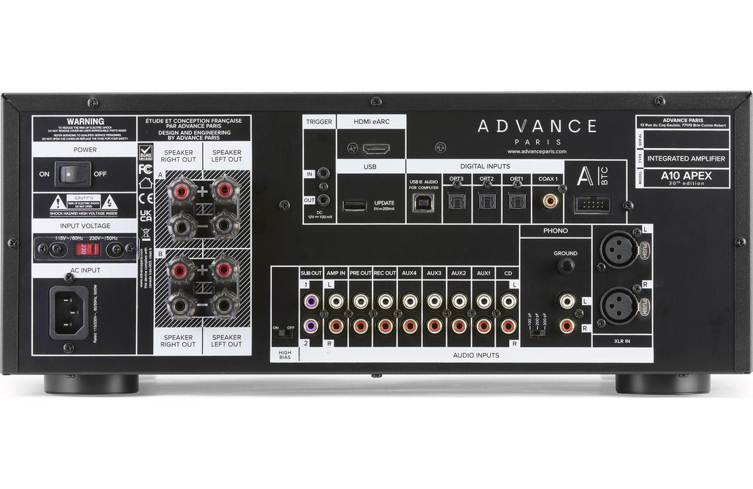 Advance Paris APEX A10 | Amplificateur stéréo haute-fidélité 2 x 130 watts.
