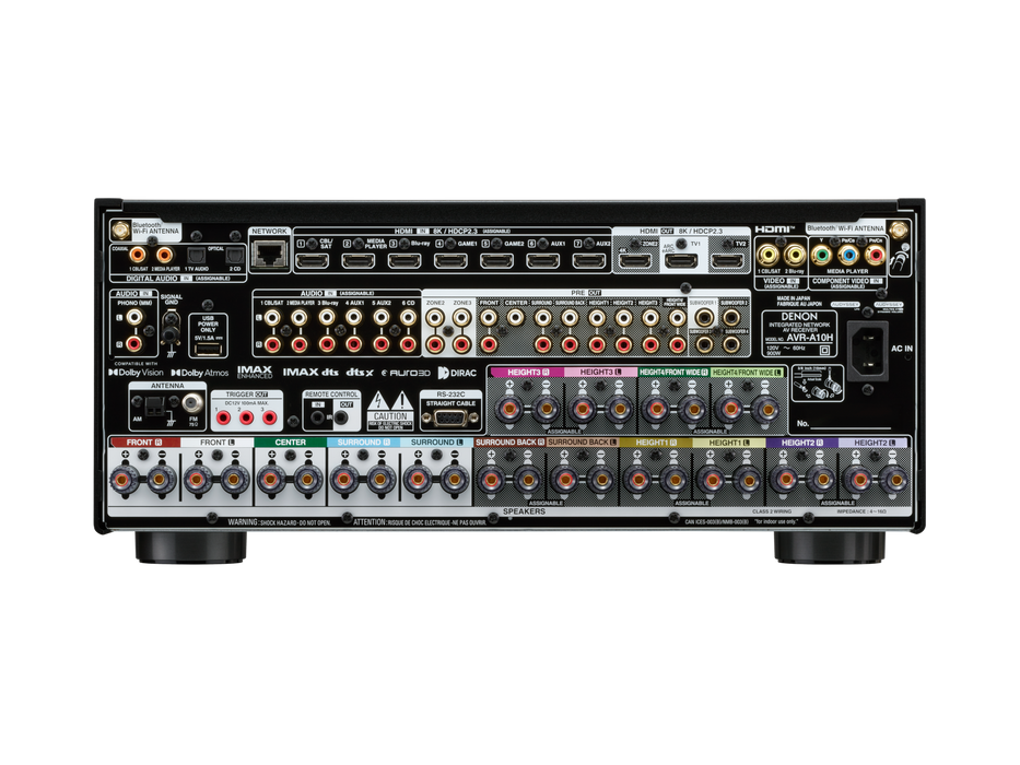 Denon AVR-A10H | Récepteur cinéma maison 13.4, 8K, 150W avec HEOS® Built-in