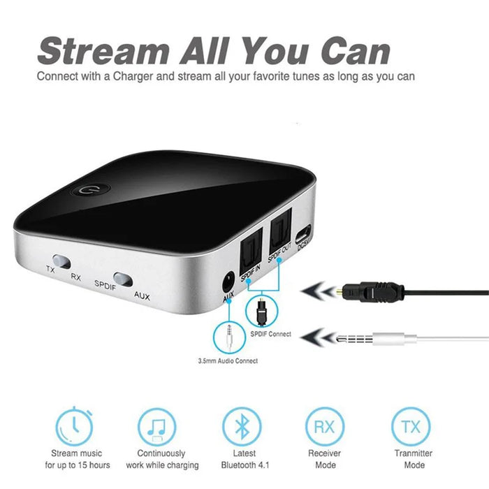 AMX WBT-01 Récepteur et Émetteur Bluetooth Toslink/SPDIF Tout-en-un