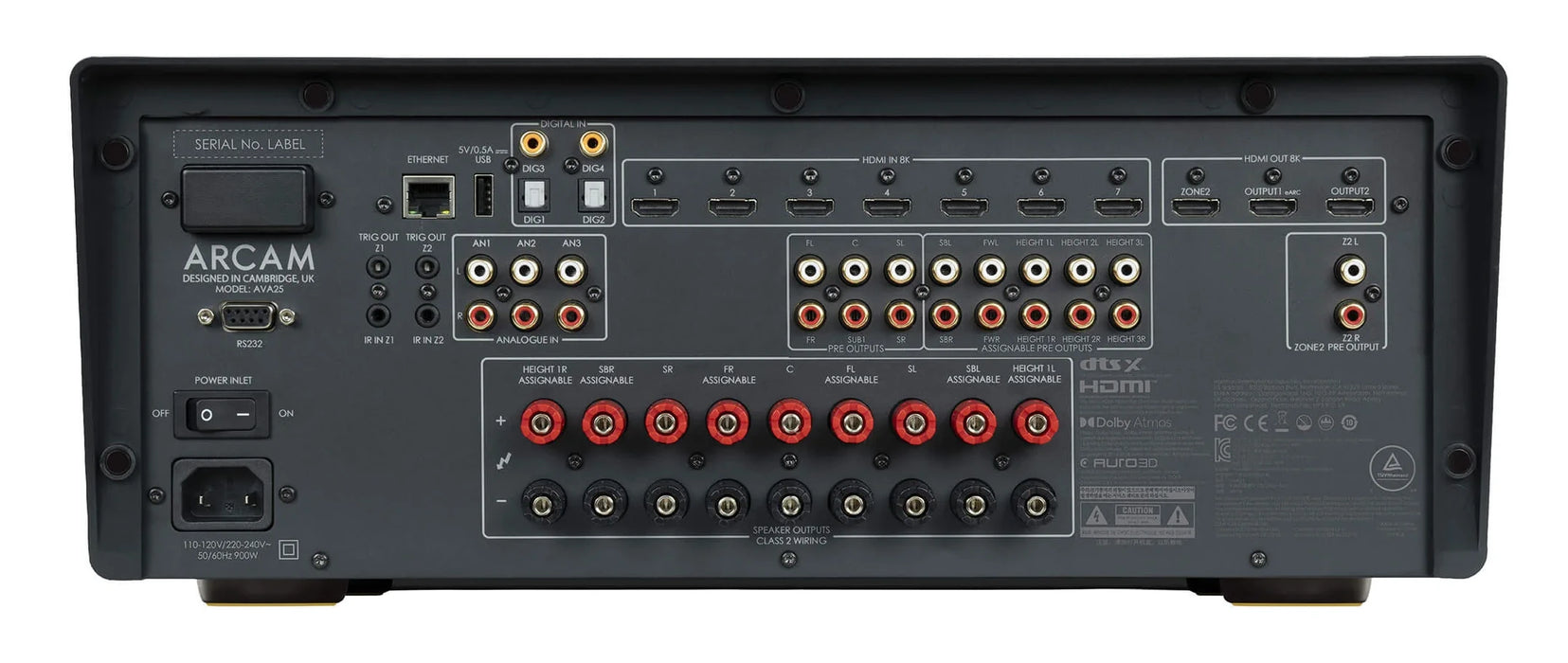 ARCAM AVA25 | Récepteur cinéma maison haute puissance 90Watts Classe AB