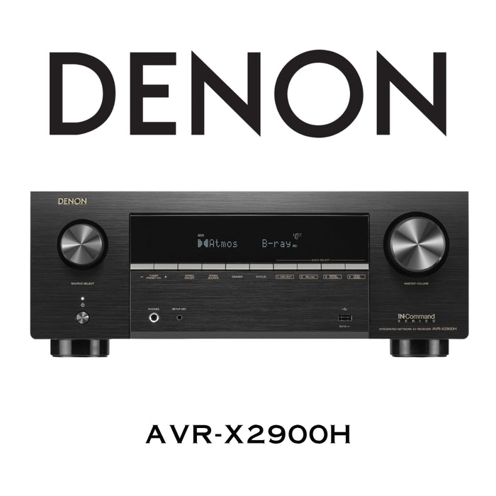 Denon AVR-X2900H | Récepteur cinéma maison 7.2 Dolby Atmos 95Watts/canal 8K/HEOS