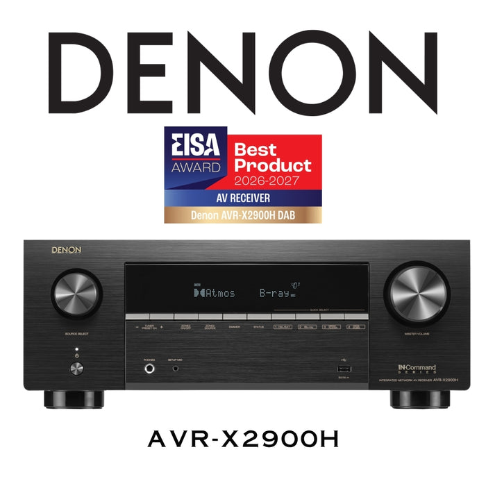 Denon AVR-X2900H | Récepteur cinéma maison 7.2 Dolby Atmos 95Watts/canal 8K/HEOS