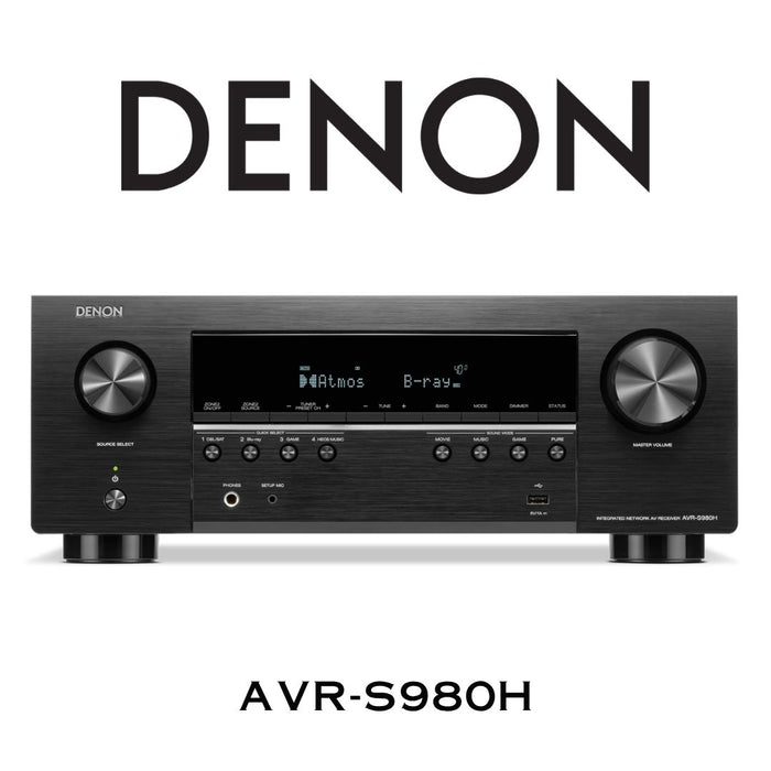DENON AVRS980H | Récepteur cinéma maison Dolby Atmos 7.2 canaux 90 W 4K/8K