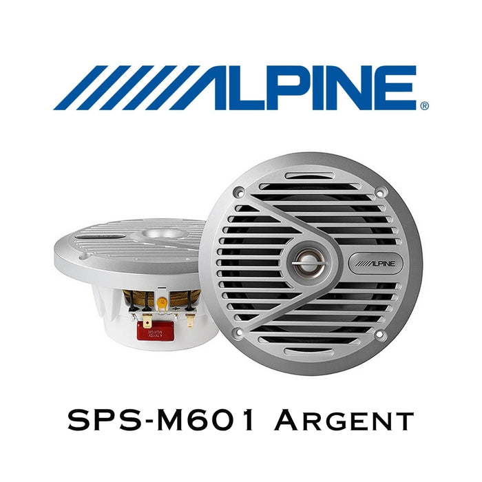 Alpine SPS-M601 - Hauts-parleurs marine 6,5" (Blanc ou Argent)
