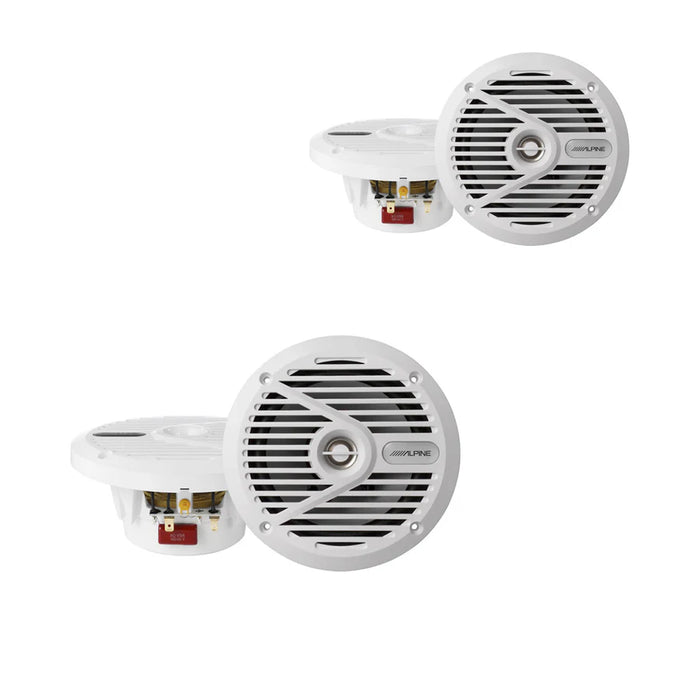 Alpine SPS-M601 - Hauts-parleurs marine 6,5" (Blanc ou Argent)