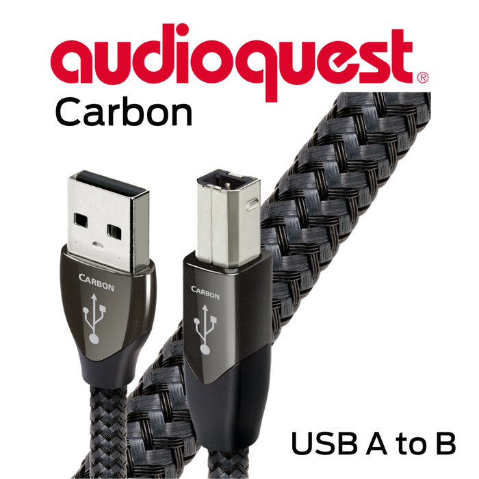 Audioquest Carbon - Câbles d'interconnexion de type USB A-B 5% argent