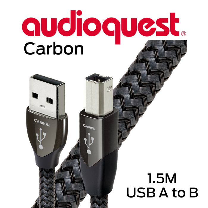 Audioquest Carbon - Câbles d'interconnexion de type USB A-B 5% argent