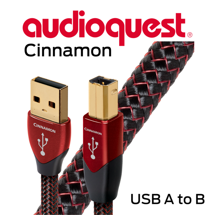 Audioquest Cinnamon - Câbles d'interconnexion USB A-B 1.25% argent