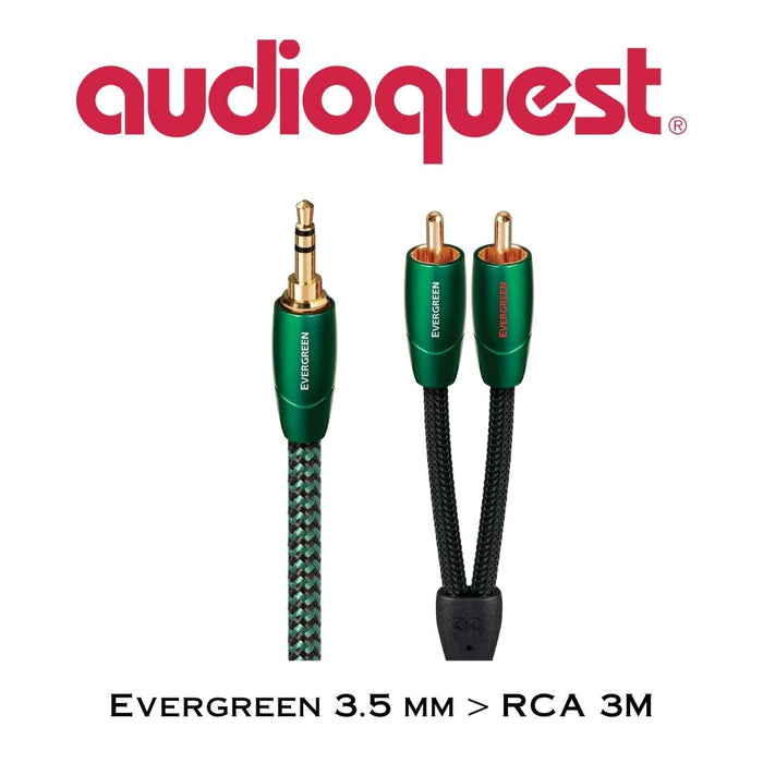 AudioQuest Evergreen | Câbles d'interconnexion stéréo 3.5mm mâle à RCA