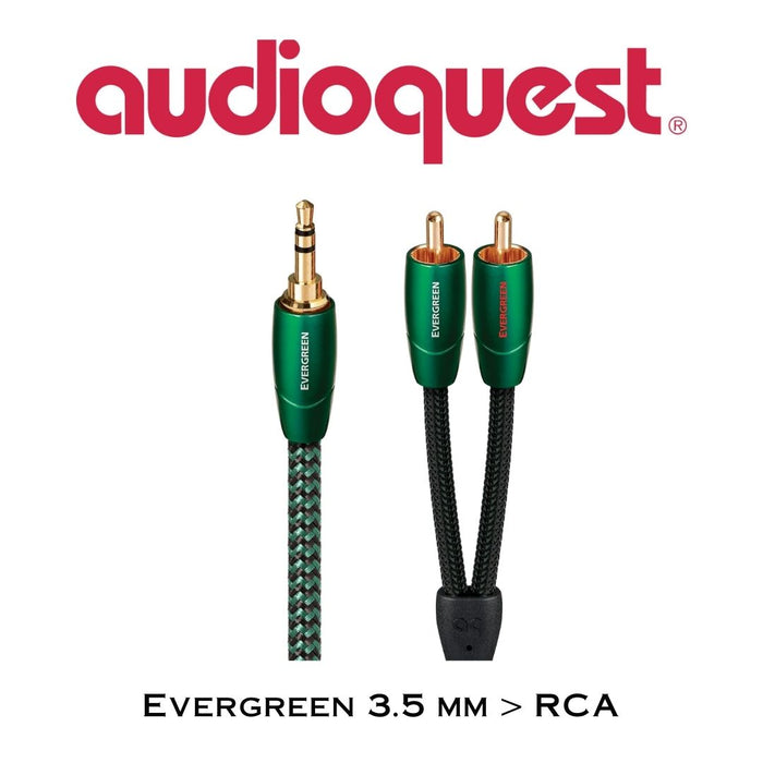 AudioQuest Evergreen | Câbles d'interconnexion stéréo 3.5mm mâle à RCA