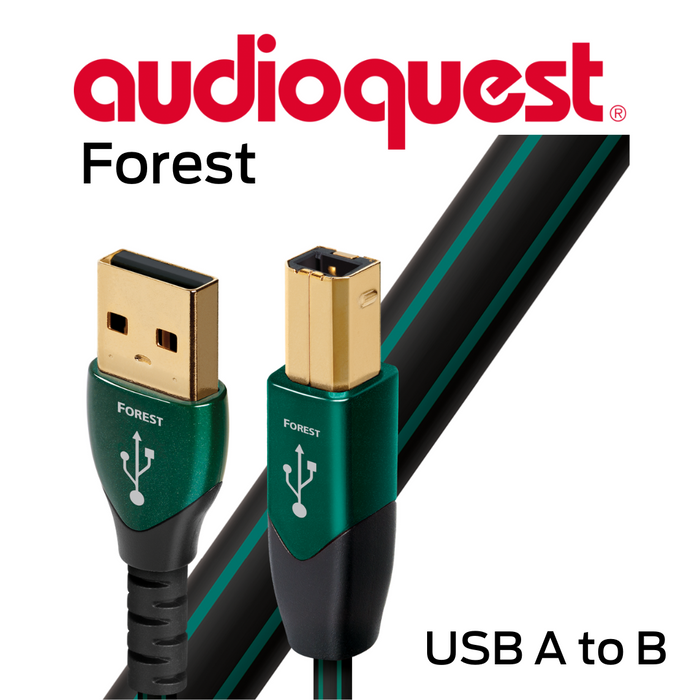Audioquest Forest - Câbles d'interconnexion de type USBA-B 5% d'argent