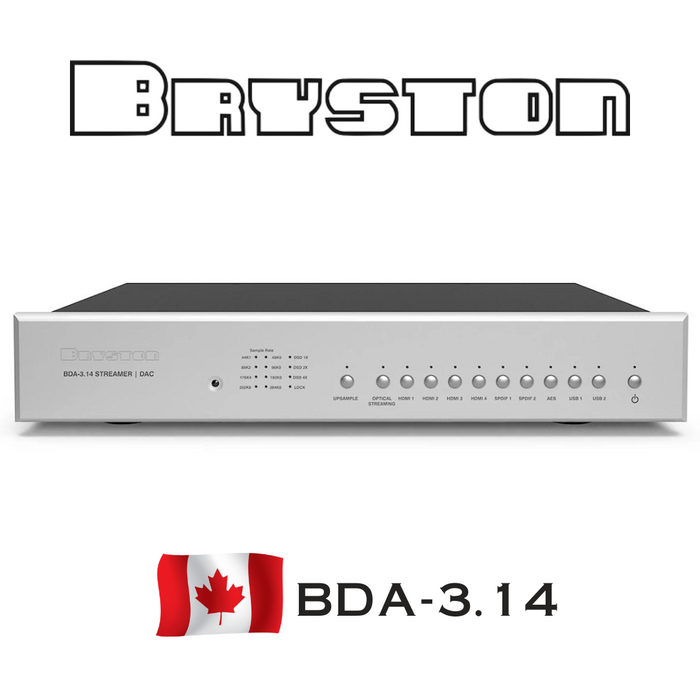 Bryston BDA3.14 - Lecteur réseau avec DAC de classe mondiale (Sans HDMI)