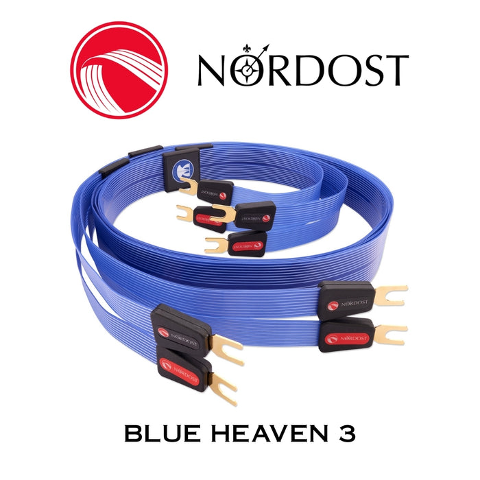 NORDOST Blue Heaven 3 - Câble de haut-parleurs 18 x 24 AWG Silver 99.99% Fourches (la paire)