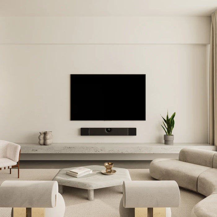Barre de son Devialet Dione lifestyle sous tv