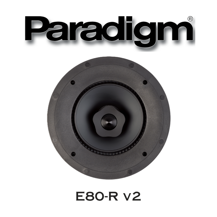 Paradigm E80-R v2 - Enceinte de plafond de la série CI Elite muni d'un woofer de 8'' et d'un tweeter de 1'' Aluminium magnesium (AL-MAC) (Vendu à l'unité)