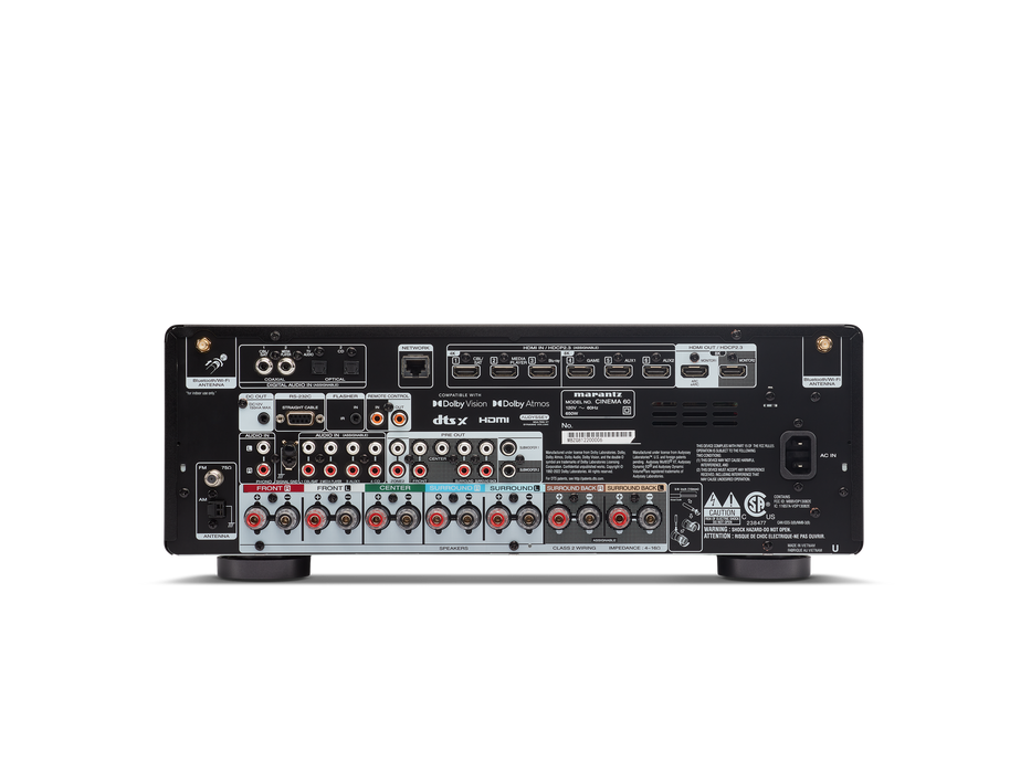 Marantz Cinema 60 - Récepteur cinéma maison 7.2, 8K, 100W, 7 canaux amplifiés, Dolby Atmos, DTS:X