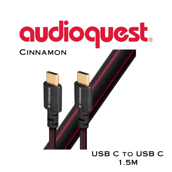 Audioquest Cinnamon USB-C > C | Câble audio haute définition argent pur à 1.25%