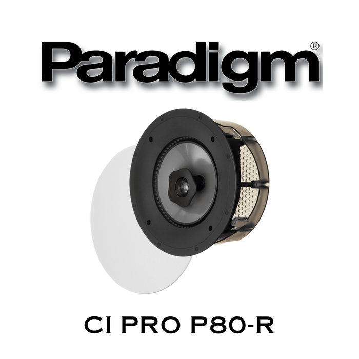 Paradigm CIPROP80R - Enceinte encastrable de plafond HP de haute fréquence avec 1 tweeter de 1'' X-PAL™ et 1 HP de médium/basse à cône surmoulé Active Ridge Technology (ART™) de 8''