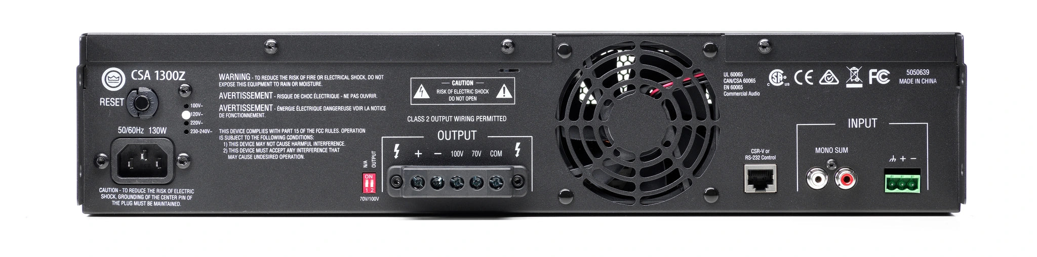 JBL CSA1300Z – Amplificateur 300 W 70 V