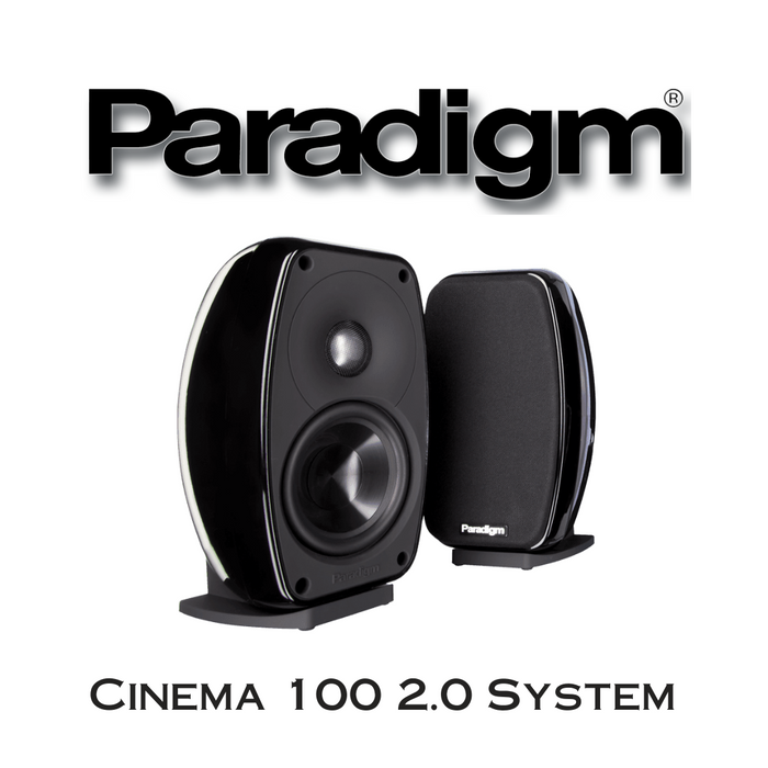 Paradigm Cinema 100 2.0 Système - Enceintes à suspension acoustique 2 voies, sur pied / mural