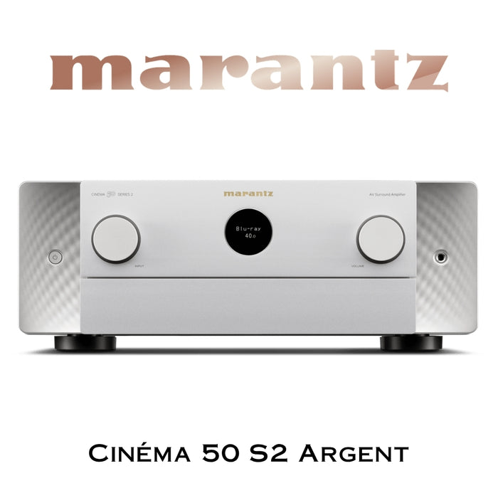 Marantz Cinema 50 S2 - Récepteur cinéma maison 9.4, 8K, 110W, 9 canaux amplifiés, Dolby Atmos, DTS:X et 8K Ultra HD