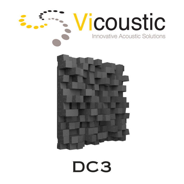 Vicoustic Multifuser DC3 - Panneaux de diffusion acoustique en polystyrène offrant une réflexion multiple sur les plans verticaux et horizontaux. Ils jouent sur les moyennes et hautes fréquences, éclaircissant et clarifiant le son! (Boîte de 4)