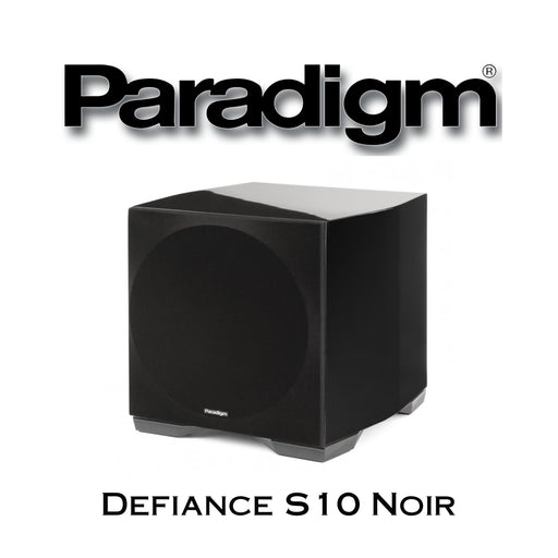 Paradigm Defiance S10 : Caisson de basses 500Watts avec HP de graves de 10'' Noir ou Blanc lustré