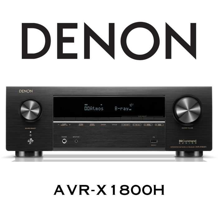 DENON AVR-X1800H – Récepteur cinéma maison 8K 7.2 80Watts/canal 8K Dolby Atmos