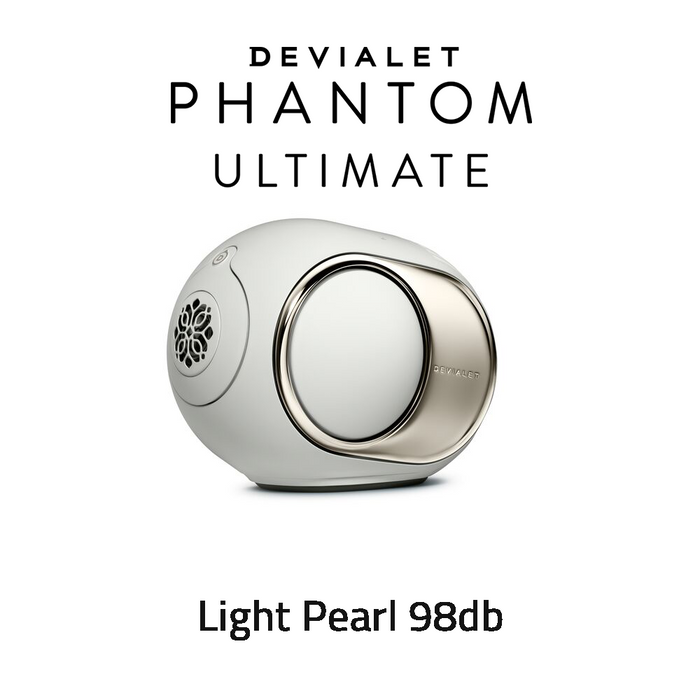Devialet Phantom Ultimate 98db | 98 dB SPL. 18Hz – 21kHz. 400 Watts RMS.
