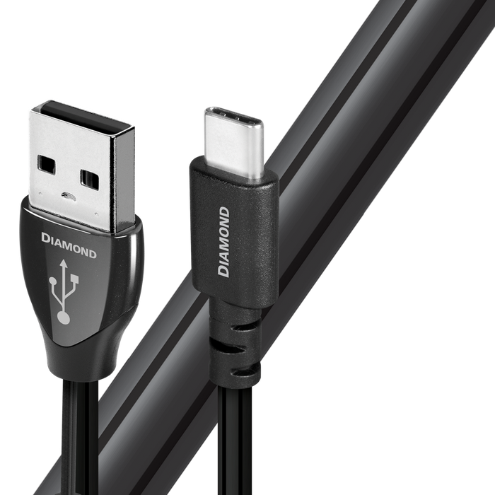 Audioquest Diamond - Câble USB A à USB C 72v DBS à surface 100% solide Argent