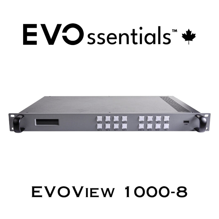 EVOView 1000-8 | Matrice HDMI 4x8 commerciale / Multivue et Mur Vidéo