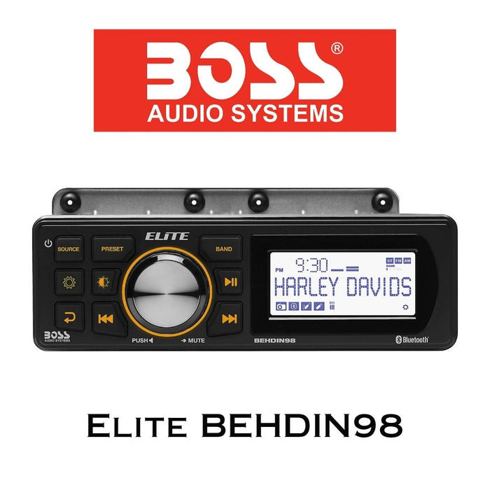 BOSS Audio Elite BEHDIN98 | Récepteur multimédia motos Harley-Davidson 1998-2013