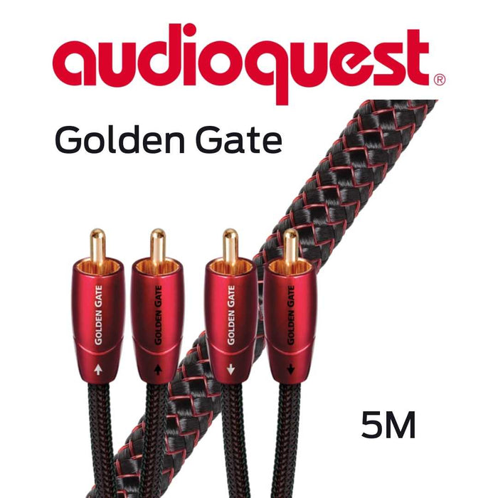 AudioQuest Golden Gate - Câbles analogiques RCA mâle à RCA (la paire)