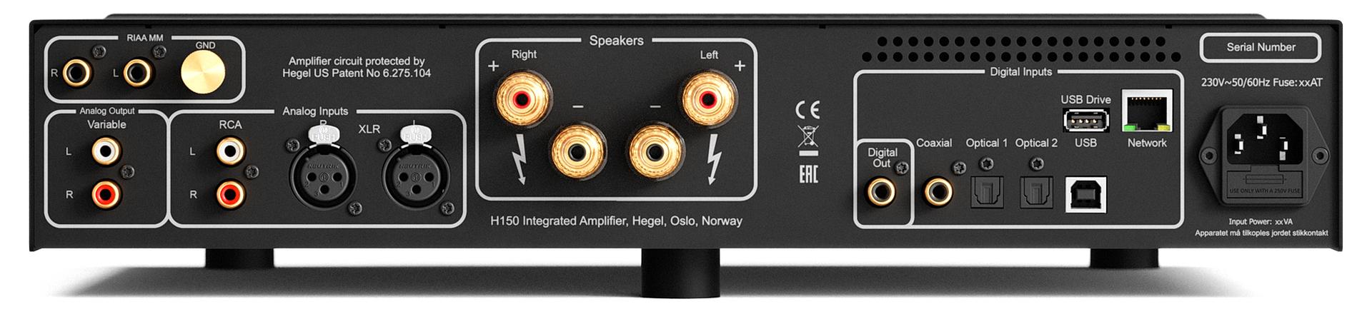 HEGEL H150 | Amplificateur Streamer 75Watts/Canal entrée Phono