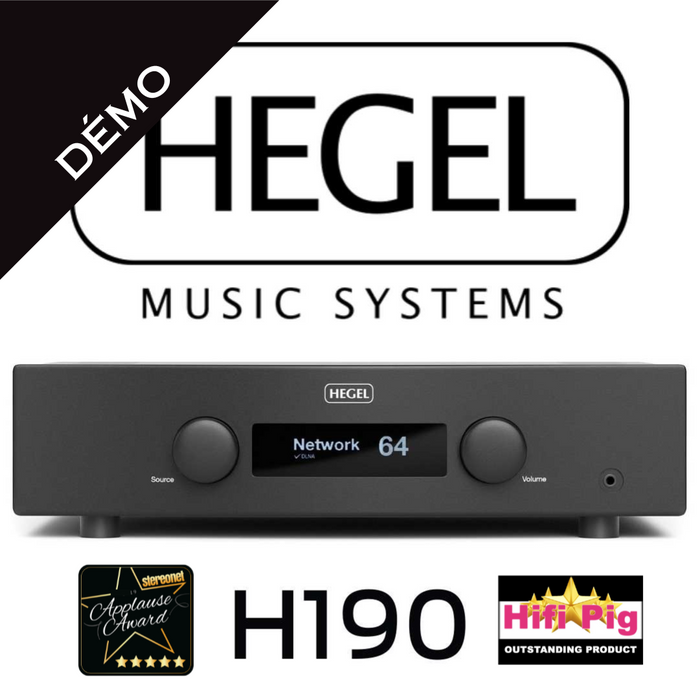 HEGEL H190 (Démo) - Amplificateur stéréo 150W/C, DAC, lecteur réseau