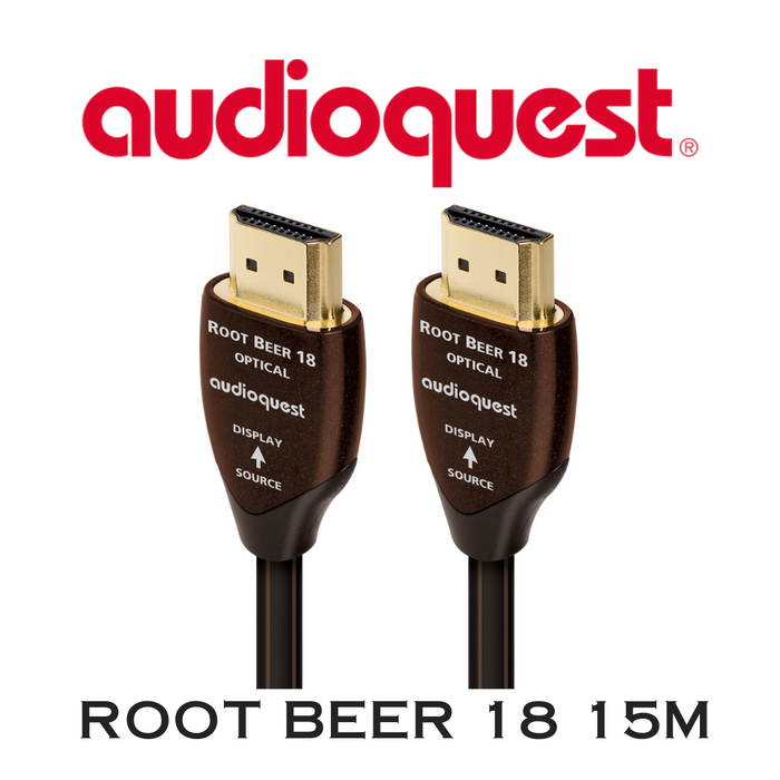 Audioquest Root Beer 18 - Câble HDMI optique actif de 5M à 30M