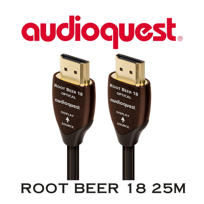 Audioquest Root Beer 18 - Câble HDMI optique actif de 5M à 30M