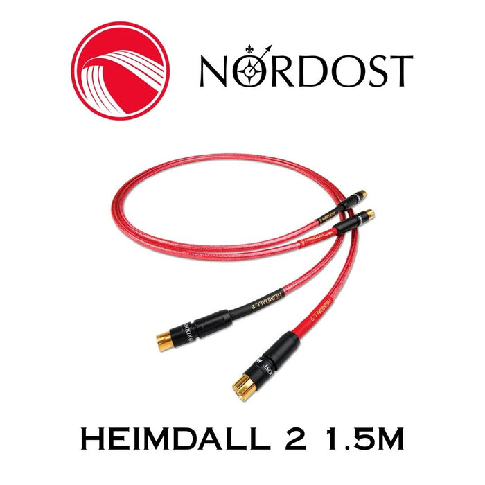 NORDOST Heimdall 2 - Câble d'interconnexion RCA-RCA, 4 conducteurs à noyau solide
