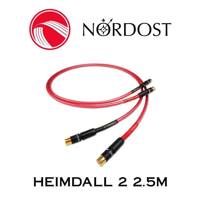 NORDOST Heimdall 2 - Câble d'interconnexion RCA-RCA, 4 conducteurs à noyau solide