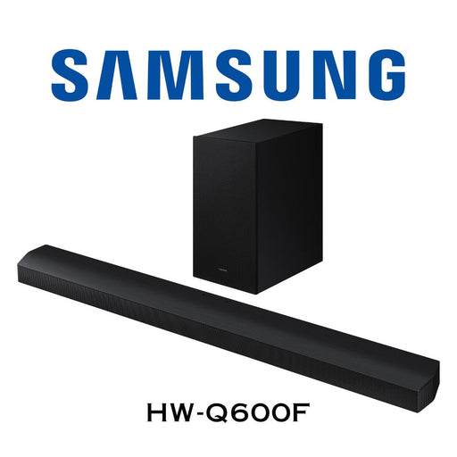 Samsung HW-Q600F Barre de son Bluetooth, 9 haut-parleurs, 360 Watts, haut-parleur central, 2 hauts-parleurs de projection vers le haut, subwoofer sans fil 6.5'', Dolby Atmos, DTS:X, QSymphony et mode jeu pro.