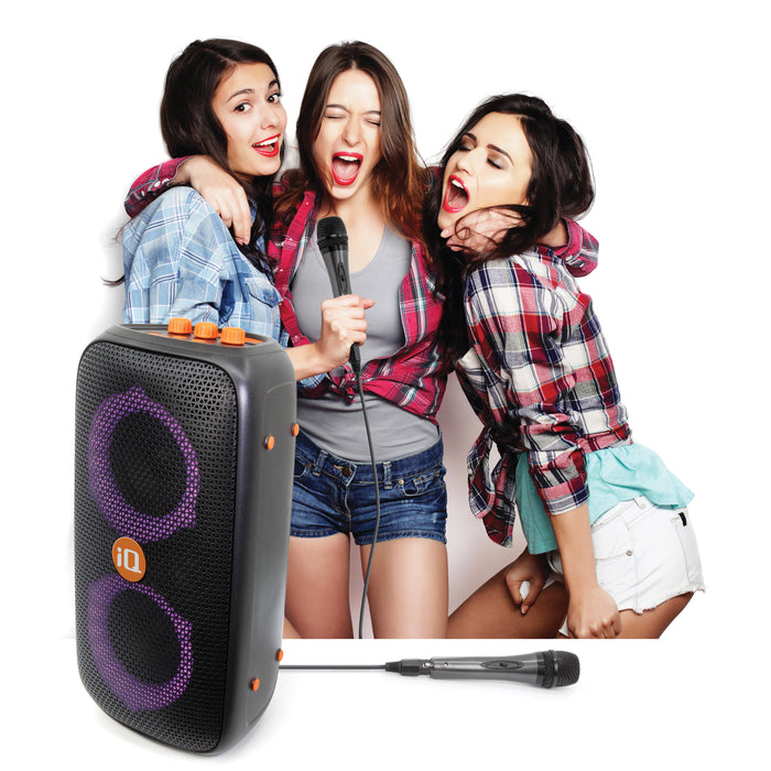 Haut-parleur de fête Bluetooth iQ Wave Party avec microphone filaire