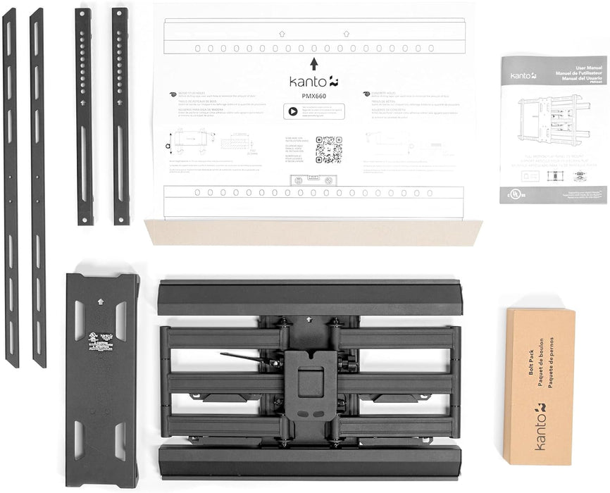 OMXKANTO PMX660 : support mural articulé pour téléviseurs de 37'' à 80'' capacité 125 lb