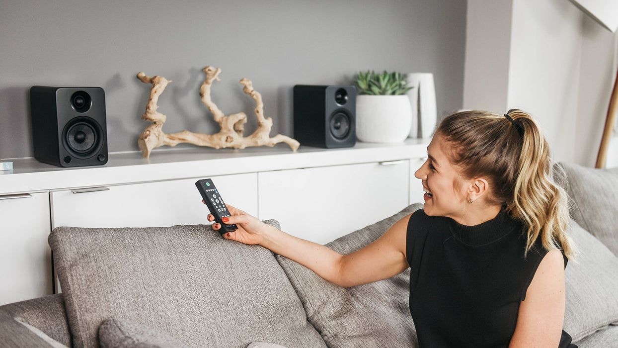 Kanto YU4 - Haut-parleurs d'étagère amplifiés 70W Bluetooth® Phono