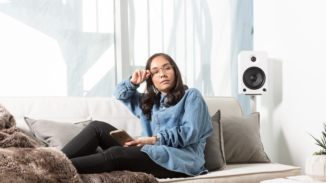 Kanto YU6 - Haut-parleurs d'étagère amplifiés 100W Bluetooth® Phono